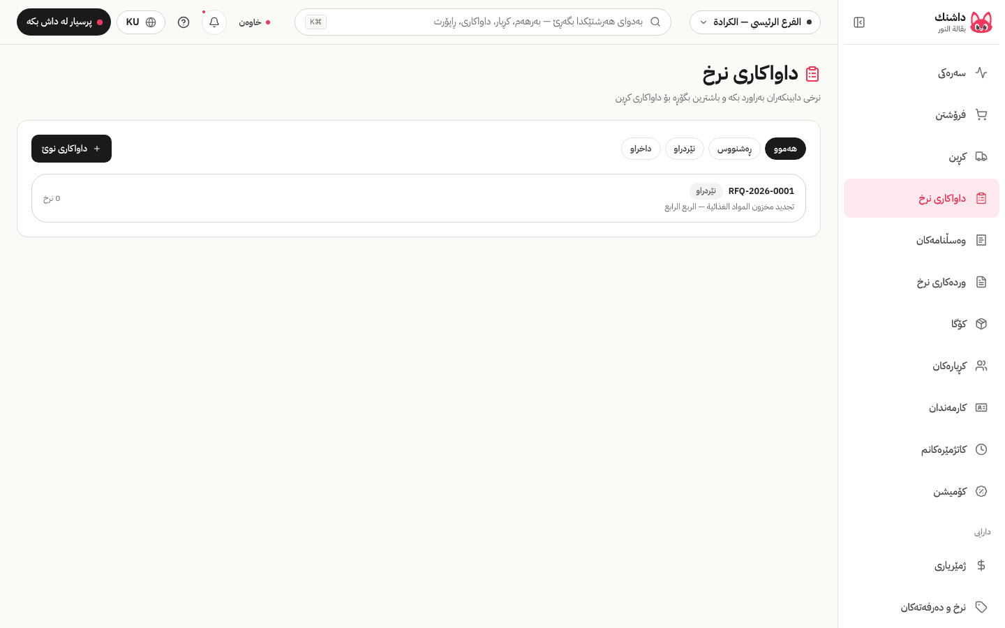 داواکاری نرخ